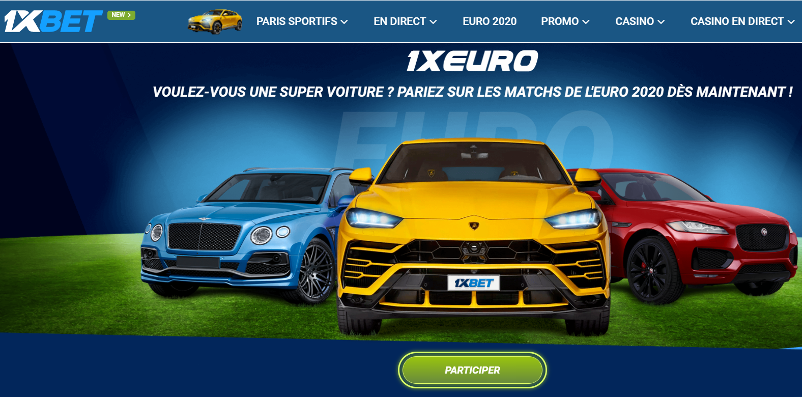 Le choix de Bons pour 1xBet inscription